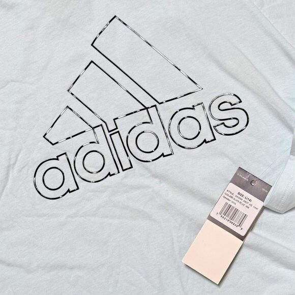 Adidas Girls L ( 14 )  Mint Green Loose Fit Hoodie Tee Shirt NWT - Picture 4 of 6
